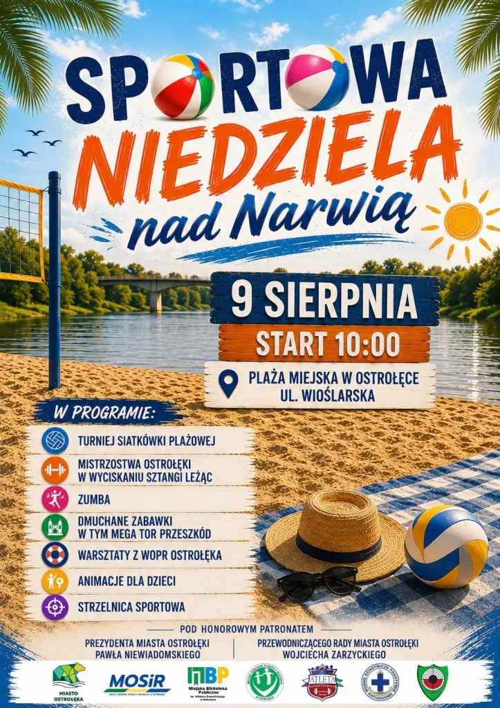 Sportowa Niedziela nad Narwią w Ostrołęce już 9 sierpnia